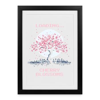 Loading: Cherry Blossoms | Sakura Season Japan - Framed poster (27 × 37 cm) - black - Front