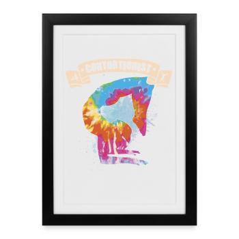 Citation pour un contorsionniste - Affiche encadrée (27 × 37 cm) - noir - Devant