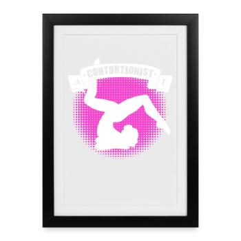 Citation pour un contorsionniste - Affiche encadrée (27 × 37 cm) - noir - Devant