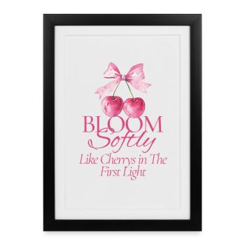 Funny Cherries and Sour Cherries Gift - Framed poster (27 × 37 cm) - black - Front
