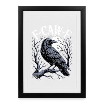 Raven Moon Gothic Emblem - Framed poster (27 × 37 cm) - black - Front