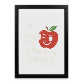 Professeur sale Humour coquin Nsfw impoli - Affiche encadrée (27 × 37 cm) - noir - Devant