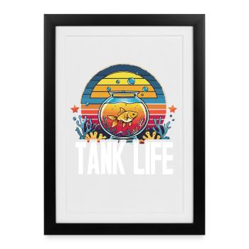 Fischzüchter Aquarianer Fischzucht - Gerahmtes Poster (27 × 37 cm) - Schwarz - Vorne