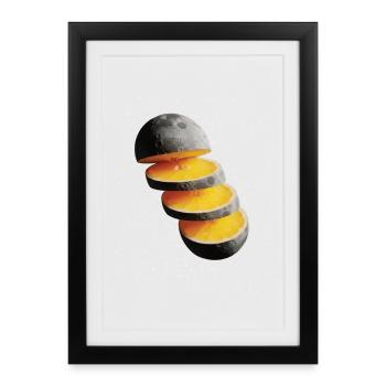 Sliced Lemon Moon Moon Lemon - Framed poster (27 × 37 cm) - black - Front