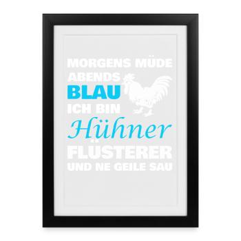 Chickens Chicken Farm Chicken Coop Funny Saying Chicken - Framed poster (27 × 37 cm) - black - Front