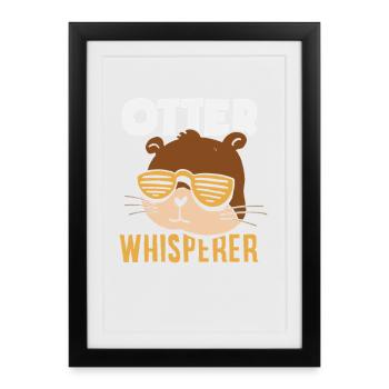 Sea Otter Whisperer - Framed poster (27 × 37 cm) - black - Front