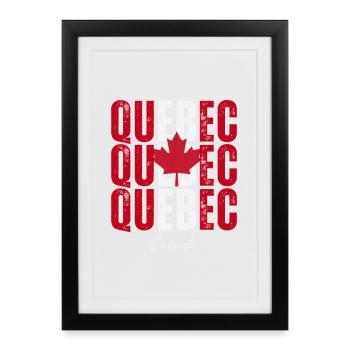 Quebec Canada, I love Quebec - Framed poster (27 × 37 cm) - black - Front