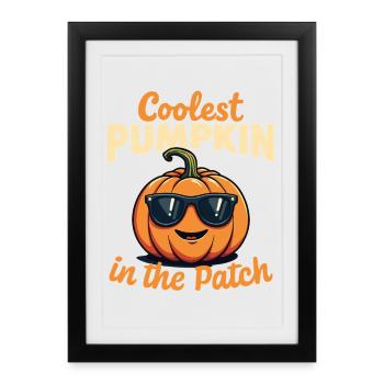 Coolest Pumpkin in the Patch - Framed poster (27 × 37 cm) - black - Front