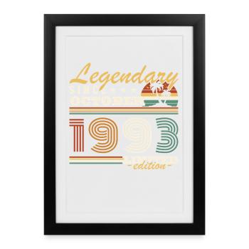 Legendary since October 1993 Vintage Retro - Framed poster (27 × 37 cm) - black - Front