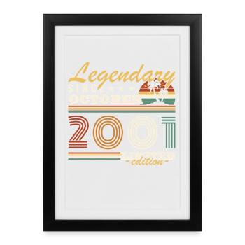 Legendär seit Oktober 2001 in limitierter Auflage - Gerahmtes Poster (27 × 37 cm) - Schwarz - Vorne