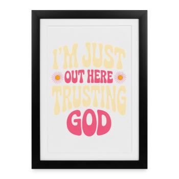 Chemise à motif God Trust - Affiche encadrée (27 × 37 cm) - noir - Devant
