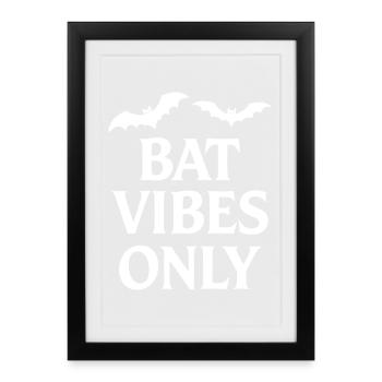Des vibrations de chauve-souris pour les fans d’horreur - Affiche encadrée (27 × 37 cm) - noir - Devant