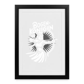 Archery design for archers and courses - Framed poster (27 × 37 cm) - black - Front