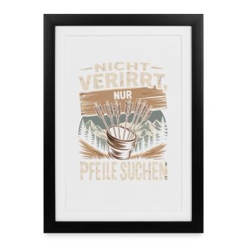 Archery design for archers and courses - Framed poster (27 × 37 cm) - black - Front