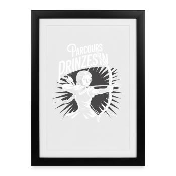 Archery design for archers and courses - Framed poster (27 × 37 cm) - black - Front