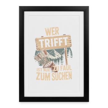 Archery design for archers and courses - Framed poster (27 × 37 cm) - black - Front