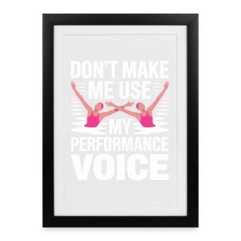 Synchronschwimmen Kunstschwimmen Wassersport - Gerahmtes Poster (27 × 37 cm) - Schwarz - Vorne