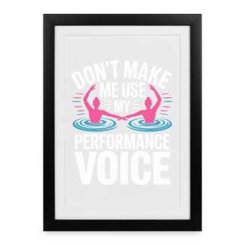 Natation synchronisée Natation artistique Sports nautiques - Affiche encadrée (27 × 37 cm) - noir - Devant