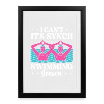Natation synchronisée Natation artistique Sports nautiques - Affiche encadrée (27 × 37 cm) - noir - Devant