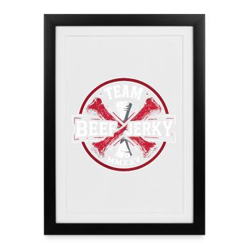 Beef Jerky Dried Meat Biltong Pemmican - Framed poster (27 × 37 cm) - black - Front