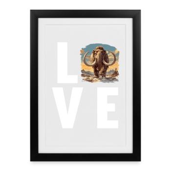 Mammoths Mammoth - Framed poster (27 × 37 cm) - black - Front