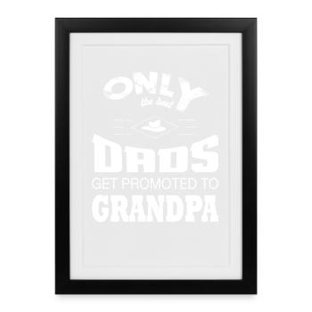 Father's Day Gift & Grandpa Gifts & Grandpa - Framed poster (27 × 37 cm) - black - Front