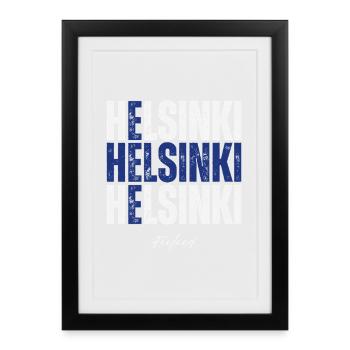 Helsinki Finland, a memory of Helsinki - Framed poster (27 × 37 cm) - black - Front
