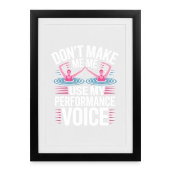 Synchronschwimmen Kunstschwimmen Wassersport - Gerahmtes Poster (27 × 37 cm) - Schwarz - Vorne
