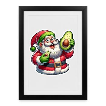 Avocado Santa Delight - Framed poster (27 × 37 cm) - black - Front