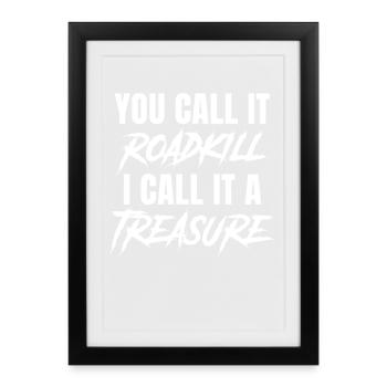 taxidermie pour la conception de taxidermistes - Affiche encadrée (27 × 37 cm) - noir - Devant