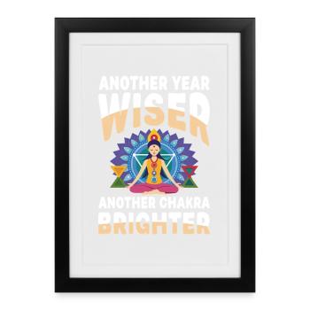 Un an de plus Wisdom Chakra Mandala - Affiche encadrée (27 × 37 cm) - noir - Devant