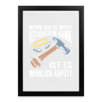 If I can't fix it - Framed poster (27 × 37 cm) - black - Front