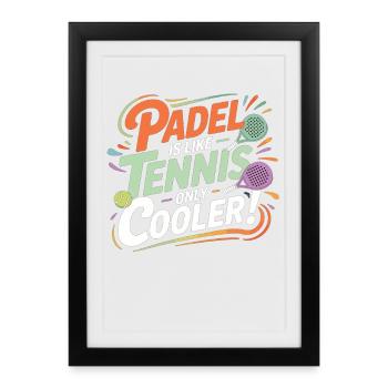 Maillot de padel pour les amateurs de sport et de tennis - Affiche encadrée (27 × 37 cm) - noir - Devant