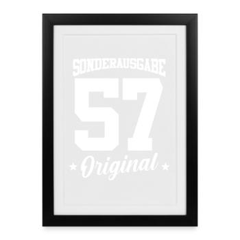 57 Birthday - Framed poster (27 × 37 cm) - black - Front