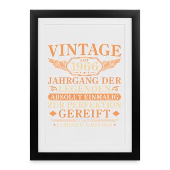 Millésime depuis 1966 Cru - 60ème Anniversaire - Affiche encadrée (27 × 37 cm) - noir - Devant