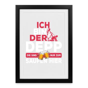 Ich bin der Depp - JGA Team Bräutigam - Framed poster (27 × 37 cm) - black - Front