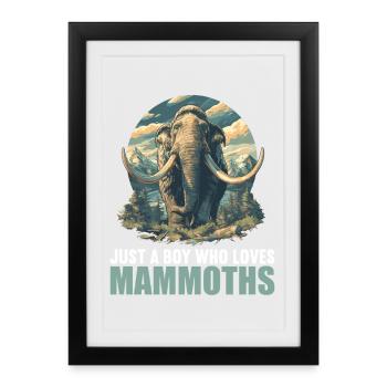 Mammoths Mammoth - Framed poster (27 × 37 cm) - black - Front