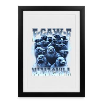 Raven Storm F-Caw-A - Framed poster (27 × 37 cm) - black - Front