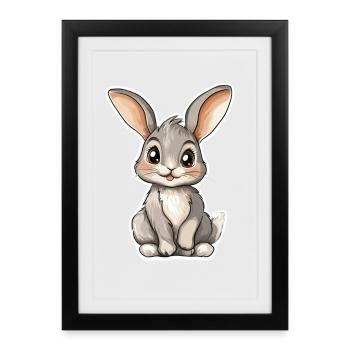 Hare - Framed poster (27 × 37 cm) - black - Front