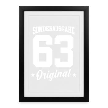 63 Birthday - Framed poster (27 × 37 cm) - black - Front