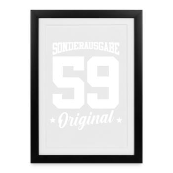 59 Geburtstag - Gerahmtes Poster (27 × 37 cm) - Schwarz - Vorne
