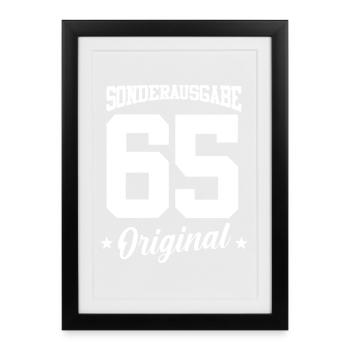65 Anniversaire - Affiche encadrée (27 × 37 cm) - noir - Devant