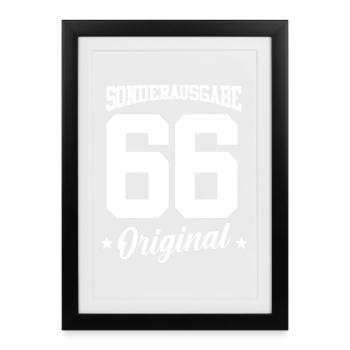 66 Anniversaire - Affiche encadrée (27 × 37 cm) - noir - Devant