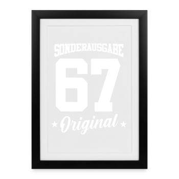 67 Anniversaire - Affiche encadrée (27 × 37 cm) - noir - Devant