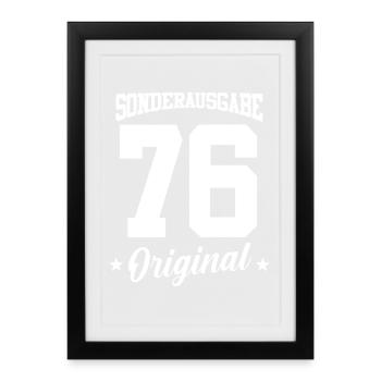 76 Birthday - Framed poster (27 × 37 cm) - black - Front
