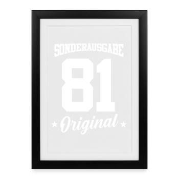 81 Birthday - Framed poster (27 × 37 cm) - black - Front