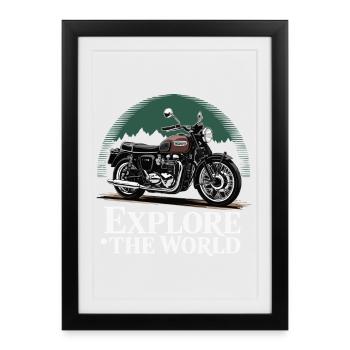Balade d’aventure - Affiche encadrée (27 × 37 cm) - noir - Devant