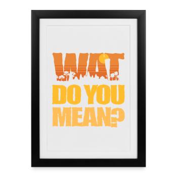 Cambodge Cambodgiens Wat Voulez-vous dire ? - Affiche encadrée (27 × 37 cm) - noir - Devant