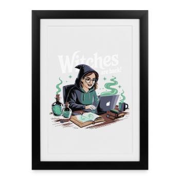 Les sorcières sont de retour Ordinateur portable - Affiche encadrée (27 × 37 cm) - noir - Devant