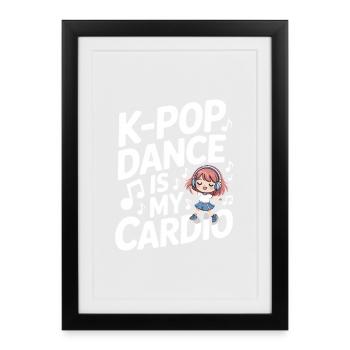 K-Pop Dance Funny Korea - Framed poster (27 × 37 cm) - black - Front